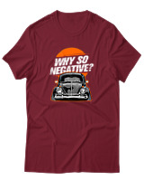 T-Shirt Αντρικό - Why So Negative - Color Thumbnail Σκούρο Κόκκινο