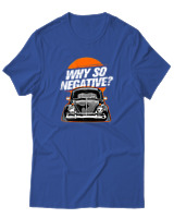 T-Shirt Αντρικό - Why So Negative - Color Thumbnail Μπλε Ρουά