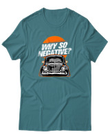 T-Shirt Αντρικό - Why So Negative - Color Thumbnail Μπλε Πράσινο