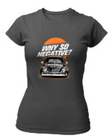 T-Shirt Στενή Γραμμή Γυναικείο - Why So Negative - Color Thumbnail Ανθρακί
