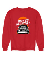 Φούτερ χωρίς κουκούλα Γυναικείο - Why So Negative - Color Thumbnail Κόκκινο