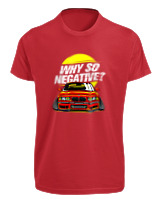 T-Shirt Fit Αντρικό - Why So Negative - Color Thumbnail Κόκκινο