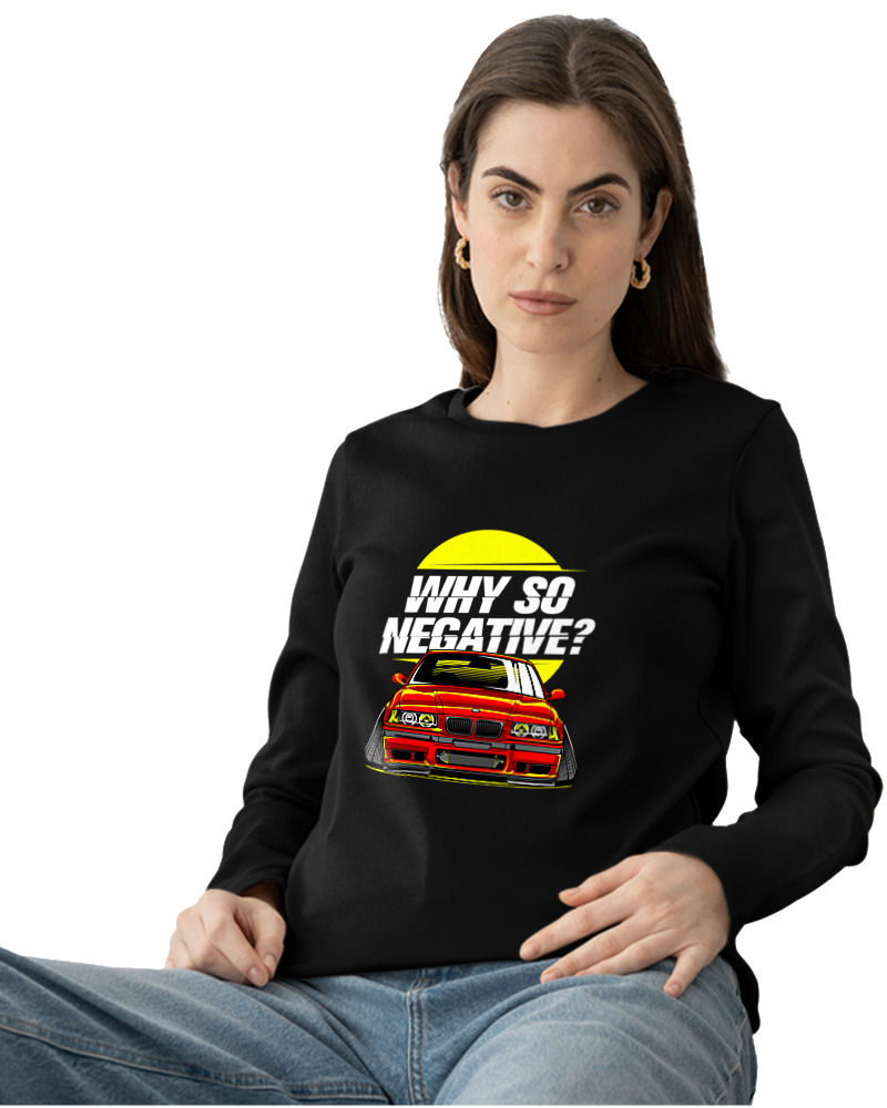 Μακρυμάνικο Μακό Γυναικείο - Why So Negative - Image 1