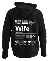Φούτερ με κουκούλα - Wife - Color Thumbnail Μαύρο