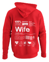 Φούτερ με κουκούλα - Wife - Color Thumbnail Κόκκινο