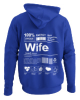Φούτερ με κουκούλα - Wife - Color Thumbnail Μπλε Ρουά