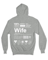 Ζακέτα Φούτερ με κουκούλα - Wife - Color Thumbnail Γκρι Μελανζέ