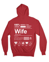 Ζακέτα Φούτερ με κουκούλα - Wife - Color Thumbnail Κόκκινο