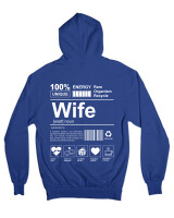 Ζακέτα Φούτερ με κουκούλα - Wife - Color Thumbnail Μπλε Ρουά