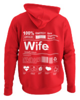 Φούτερ με κουκούλα - Wife - Color Thumbnail Κόκκινο