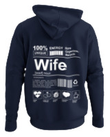 Φούτερ με κουκούλα - Wife - Color Thumbnail Navy Blue