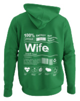 Φούτερ με κουκούλα - Wife - Color Thumbnail Kelly Green