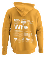 Φούτερ με κουκούλα - Wife - Color Thumbnail Κίτρινο Χρυσό