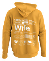 Φούτερ με κουκούλα - Wife - Color Thumbnail Κίτρινο Χρυσό