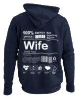 Φούτερ με κουκούλα - Wife - Color Thumbnail Navy Blue