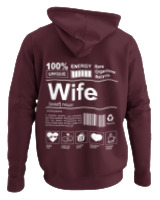 Φούτερ με κουκούλα - Wife - Color Thumbnail Marron