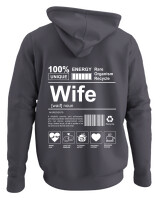 Φούτερ με κουκούλα - Wife - Color Thumbnail Ανθρακί