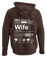 Φούτερ με κουκούλα - Wife - Color Thumbnail Καφέ