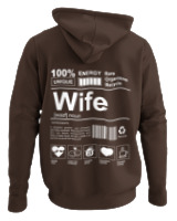 Φούτερ με κουκούλα - Wife - Color Thumbnail Καφέ