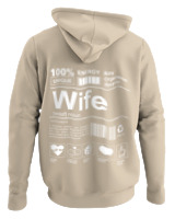 Φούτερ με κουκούλα - Wife - Color Thumbnail Μπέζ
