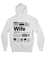 Ζακέτα Φούτερ με κουκούλα - Wife - Color Thumbnail 'Ασπρο