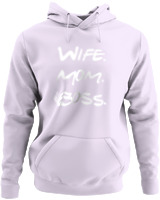 Φούτερ με κουκούλα - Wife Mom Boss - Color Thumbnail Lilac