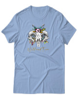 T-Shirt Αντρικό - Wild And Free - Color Thumbnail Γαλάζιο