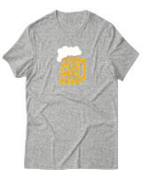 T-Shirt Αντρικό - Wish You Were Beer - Color Thumbnail Γκρι Μελανζέ
