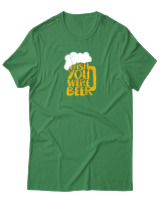 T-Shirt Αντρικό - Wish You Were Beer - Color Thumbnail Πράσινο