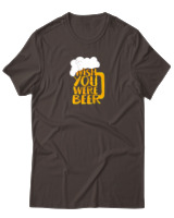 T-Shirt Αντρικό - Wish You Were Beer - Color Thumbnail Καφέ