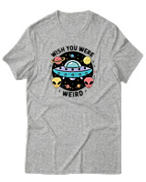 T-Shirt Αντρικό - Wish You Were Weird - Color Thumbnail Γκρι Μελανζέ
