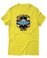 T-Shirt Αντρικό - Wish You Were Weird - Color Thumbnail Κίτρινο