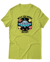 T-Shirt Αντρικό - Wish You Were Weird - Color Thumbnail Λαχανί
