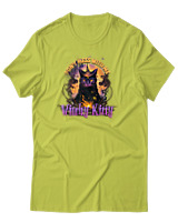 T-Shirt Αντρικό - Witchy Kitty - Color Thumbnail Λαχανί