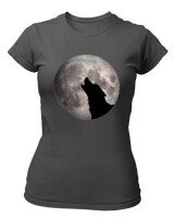T-Shirt Στενή Γραμμή - Wolf Moon - Color Thumbnail Ανθρακί