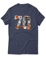T-Shirt Αντρικό - Work Style - Color Thumbnail Μπλε Γκρι