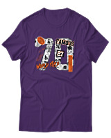 T-Shirt Αντρικό - Work Style - Color Thumbnail Σκούρο Μωβ