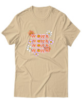 T-Shirt Αντρικό - Work Work - Color Thumbnail Μπεζ