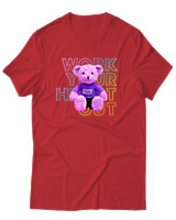 T-Shirt Αντρικό - Work Your Heart Out - Color Thumbnail Κόκκινο