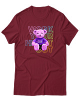 T-Shirt Αντρικό - Work Your Heart Out - Color Thumbnail Σκούρο Κόκκινο