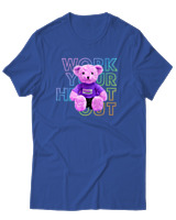 T-Shirt Αντρικό - Work Your Heart Out - Color Thumbnail Μπλε Ρουά