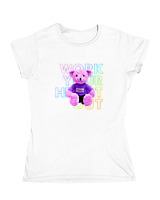 Κοριτσίστικο Κοντομανικο Παιδικό - Work Your Heart Out - Color Thumbnail ΄Ασπρο