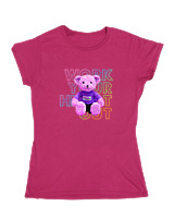 Κοριτσίστικο Κοντομανικο Παιδικό - Work Your Heart Out - Color Thumbnail Φουξια