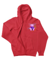 Ζακέτα Φούτερ με κουκούλα Γυναικείο - Work Your Heart Out - Color Thumbnail Κόκκινο