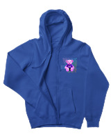 Ζακέτα Φούτερ με κουκούλα Αντρικό - Work Your Heart Out - Color Thumbnail Μπλε Ρουά
