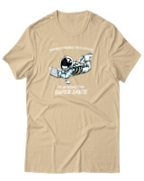 T-Shirt Αντρικό - Working From Outer Space - Color Thumbnail Μπεζ