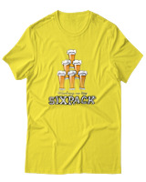 T-Shirt Αντρικό - Working On My Sixpack - Color Thumbnail Κίτρινο
