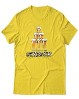 T-Shirt Αντρικό - Working On My Sixpack - Color Thumbnail Χρυσό Κίτρινο