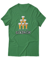 T-Shirt Αντρικό - Working On My Sixpack - Color Thumbnail Πράσινο