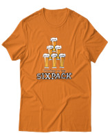 T-Shirt Αντρικό - Working On My Sixpack - Color Thumbnail Πορτοκαλί